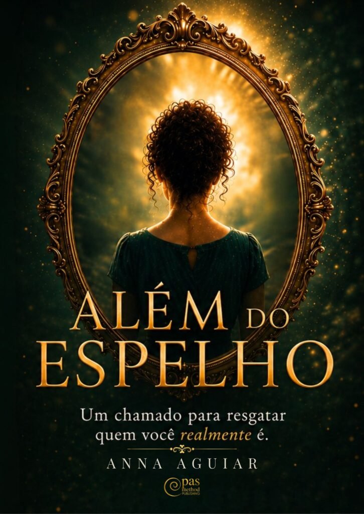 Capa Al&eacute;m do Espelho, de Anna Aguiar